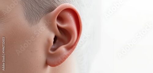 Human Ear Anatomy Detailed 3D Illustration