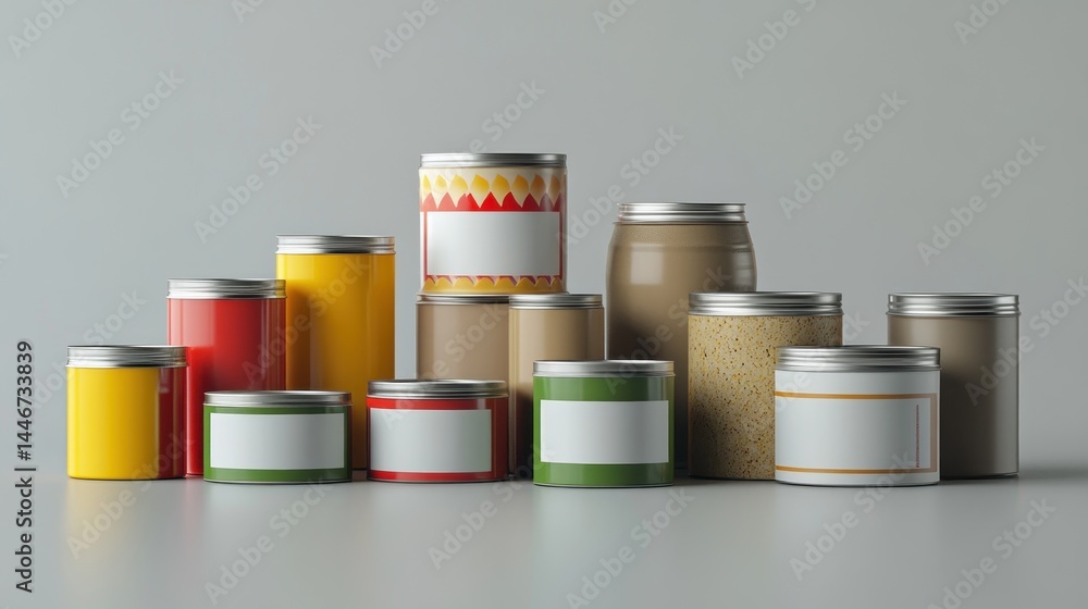 Colorful stacked food containers Colorful stacked food containers