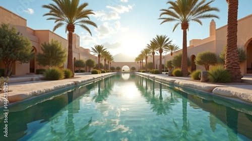 Wallpaper Mural Palm Haven: Nature's Sanctuary in the Arid Land Torontodigital.ca