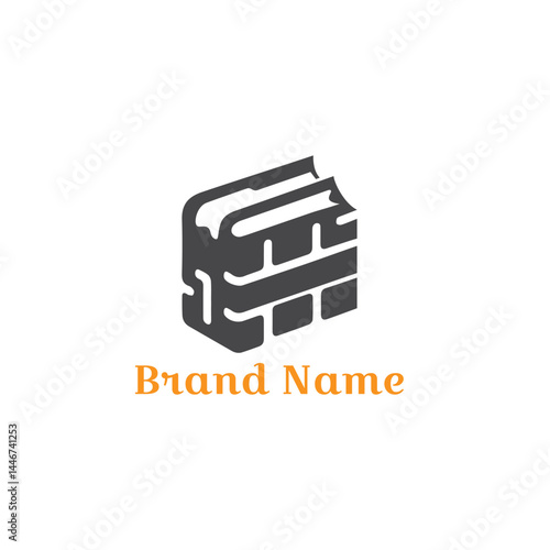 This vector illustration presents a modern 3D real estate company logo design with a house icon, symbolizing business and corporate identity for the web