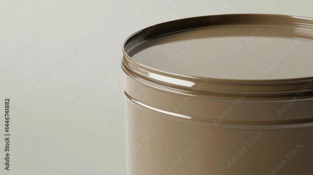 Close-up of a tan-colored metal container Close-up of a tan-colored metal container