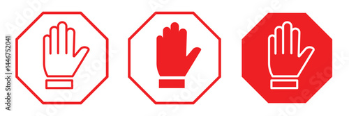stop hand icon.
