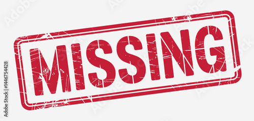 Red Grunge Rubber Stamp Missing Word Graphic