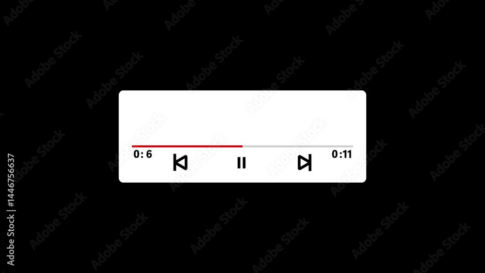 Video Player Interface Animation With Progress Bar Video Player Interface Animation With Progress Bar