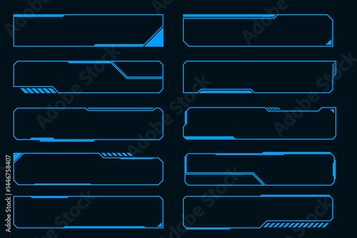 Abstract frame future technology interface hud design element