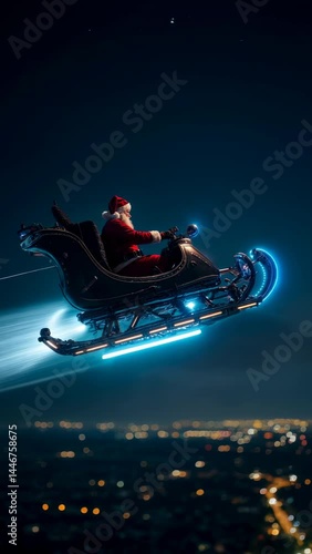 Hypersonic Sleigh: Santa’s Neon Night Delivery