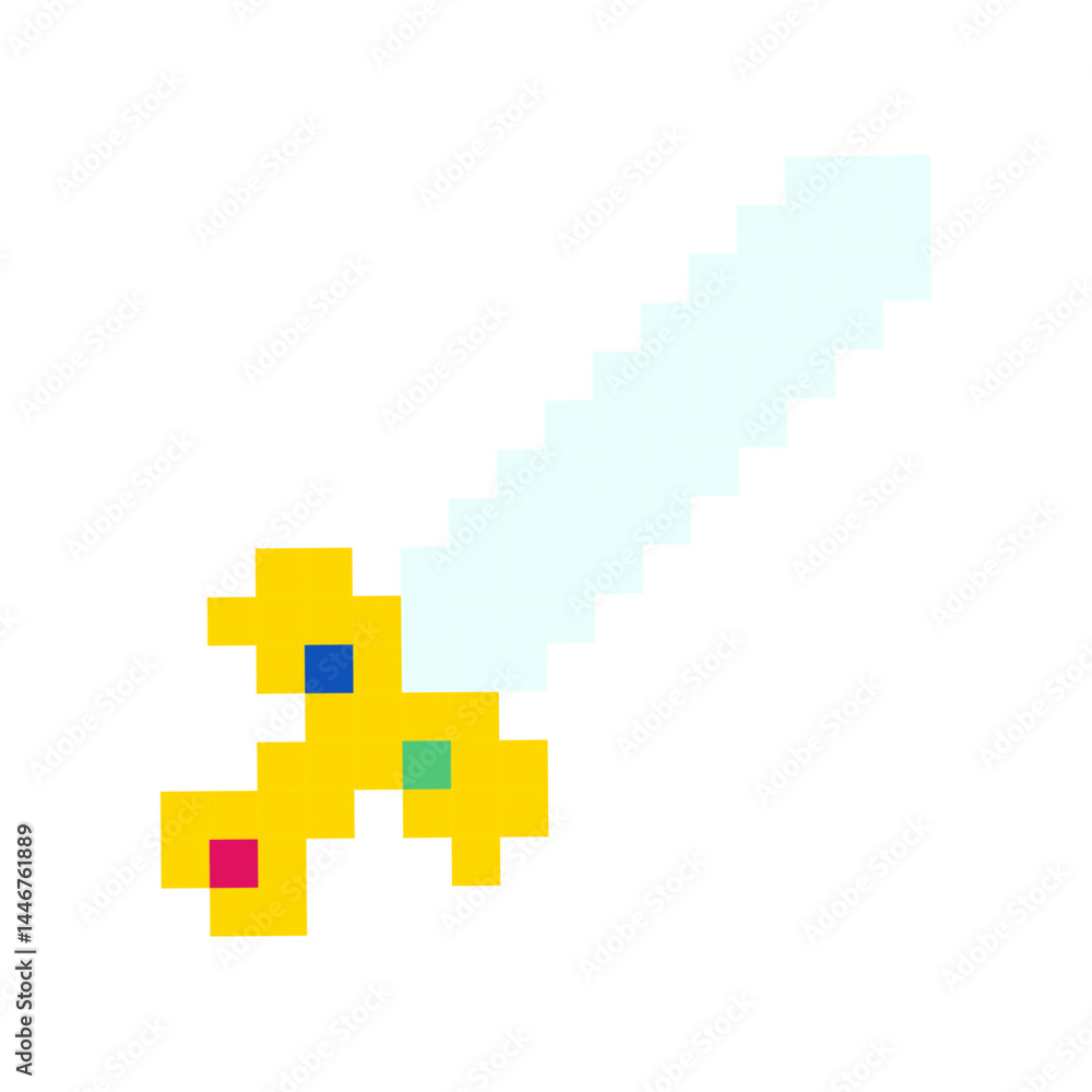 Sword pixel art icon Sword pixel art icon