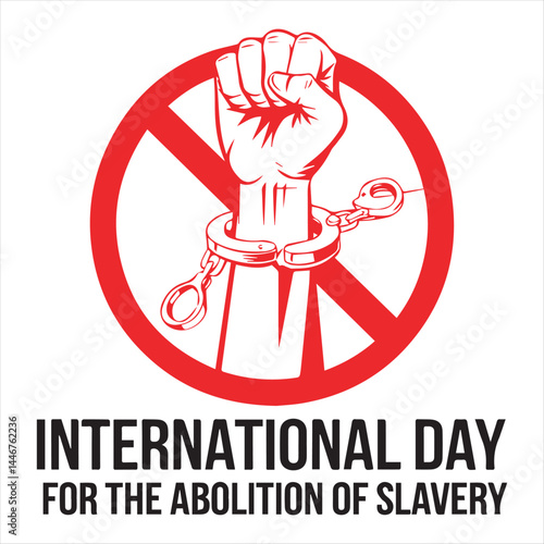 Freedom Fist Breaking Chains Illustration.Stop Slavery Awareness Poster Design.Broken Handcuffs with Raised Fist Graphic.Anti Slavery Day Concept Art.Human Rights Day Freedom Illustration
