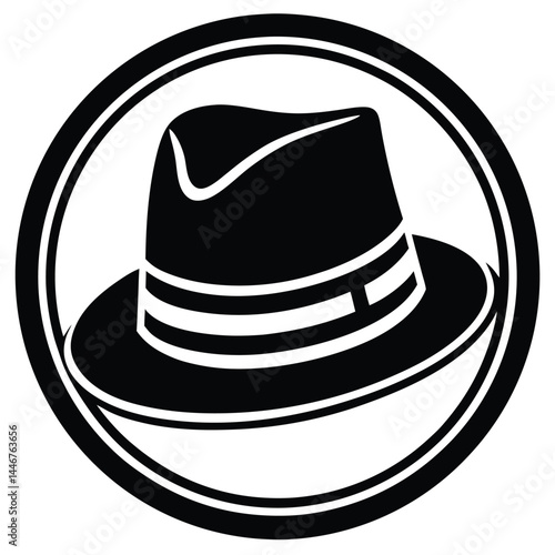 Fedora hat vector icon