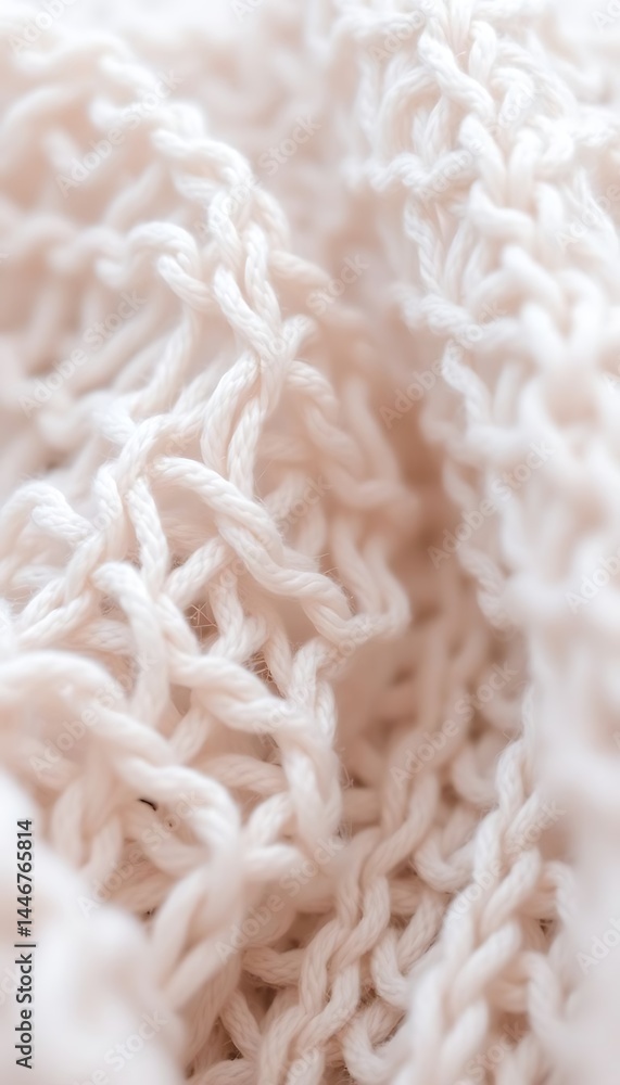 close up of a white knitted blanket close up of a white knitted blanket