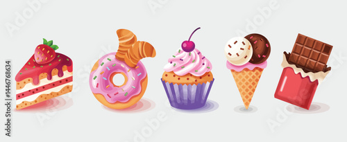 Assorted Delicious Sweet Treats Bakery Items