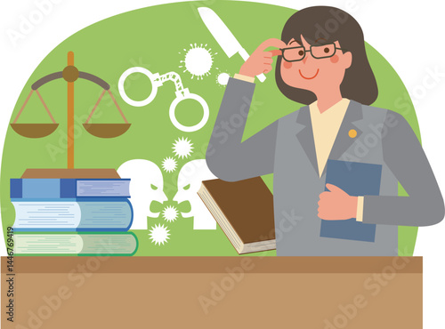 女性弁護士のイラスト