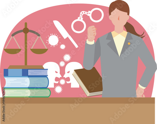 女性弁護士のイラスト