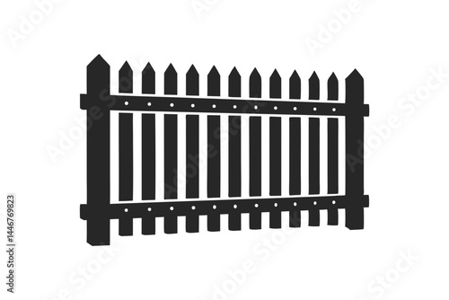 Fence icon silhouette vector illustration