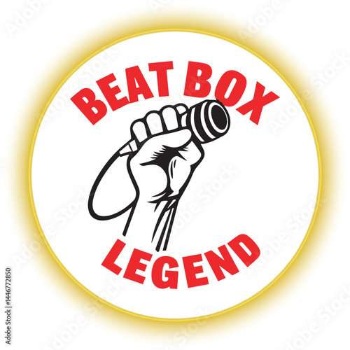 Beatbox Legend Microphone Hand Drawing,Beatbox Art Hand Holding Microphone,Microphone in Hand Beatbox Style,Beatbox Culture Hand and Mic Design,Music Street Art Beatbox Illustration