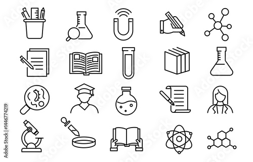 Science icon set