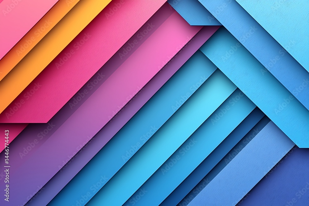 Fototapeta premium Abstract colorful layered geometric design