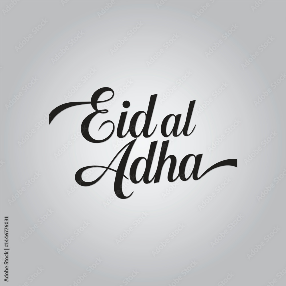 Obraz premium Eid al Adha Lettering Calligraphy Typography Quote t-shirt Vector Design Template
