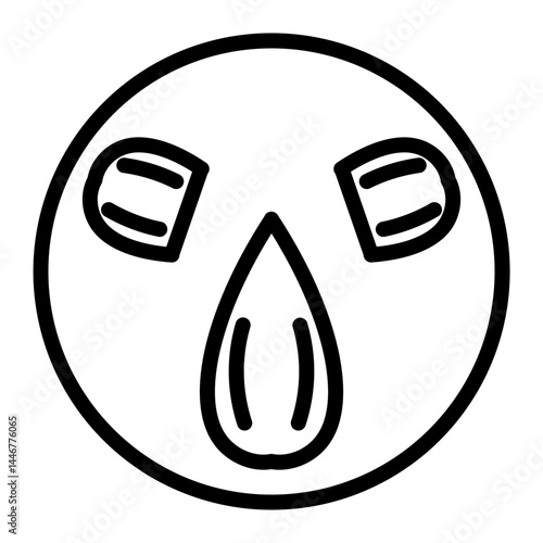 Raw Almond Pack Vector Line Icon Design
