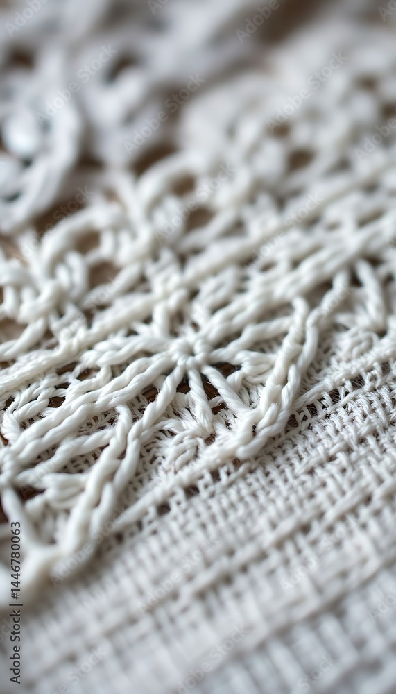 close up of a white crochet doily close up of a white crochet doily