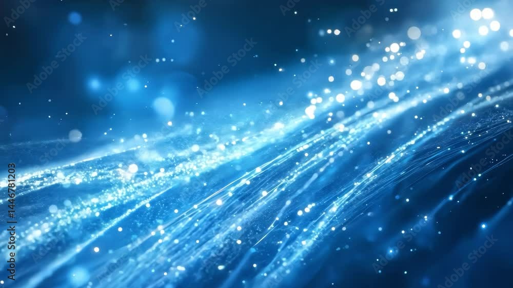 Flowing Blue Light Streams Flowing Blue Light Streams