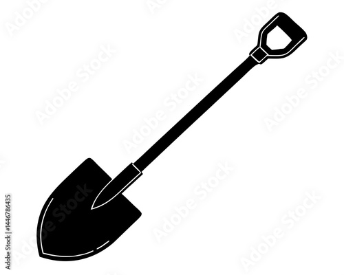 Shovel icon silhouette vector illustration
