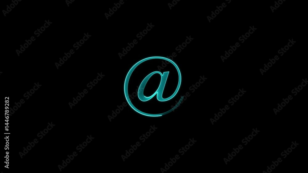 Neon letter @ with alpha channel, neon alphabet and letters, neon light, Shine text @ the best digital symbol with black background. Neon letter @ with alpha channel, neon alphabet and letters, neon light, Shine text @ the best digital symbol with black background.