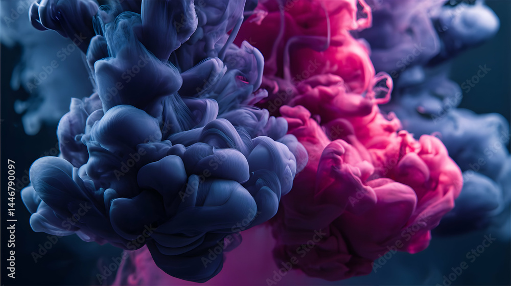 Fototapeta premium curry with liquid color transitions and random spice clouds