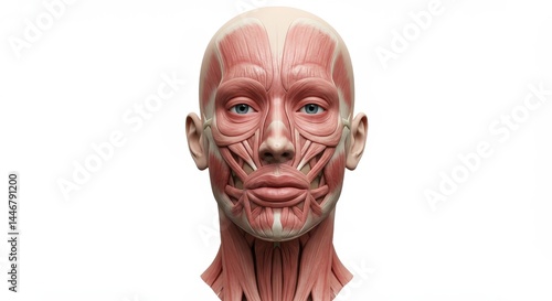 Human face muscle anatomy