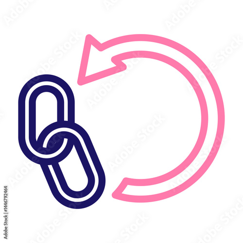 Backlinks Vector Line Two Colors Icon Design