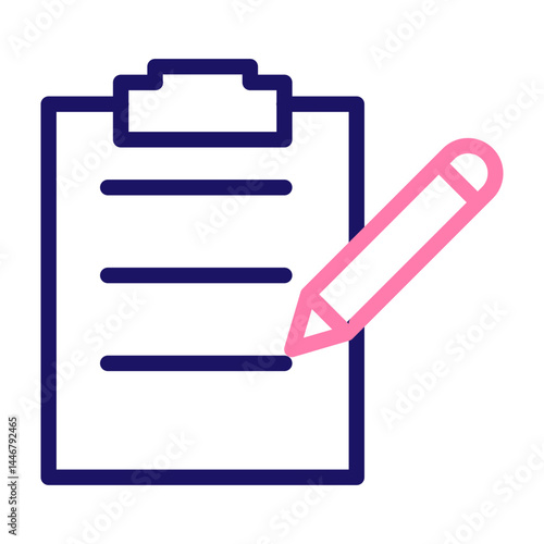 Content Creation Vector Line Two Colors Icon Design