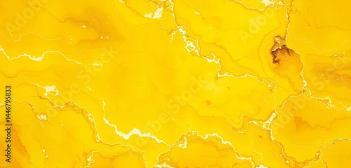 Swirling, translucent yellow marble with subtle veins and luminous highlights, movement, contemporary