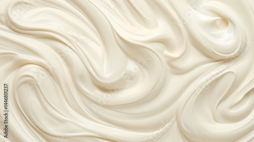 close up of white cream swirl texture for background and design art work