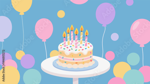 Birthday cake vector pattern