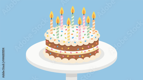 Birthday cake vector pattern