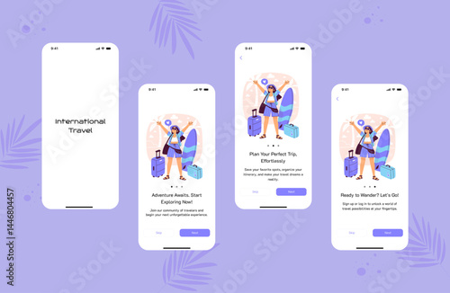Travel Mobile app onboarding screen