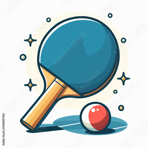 table tennis racket or bat vector illustration
