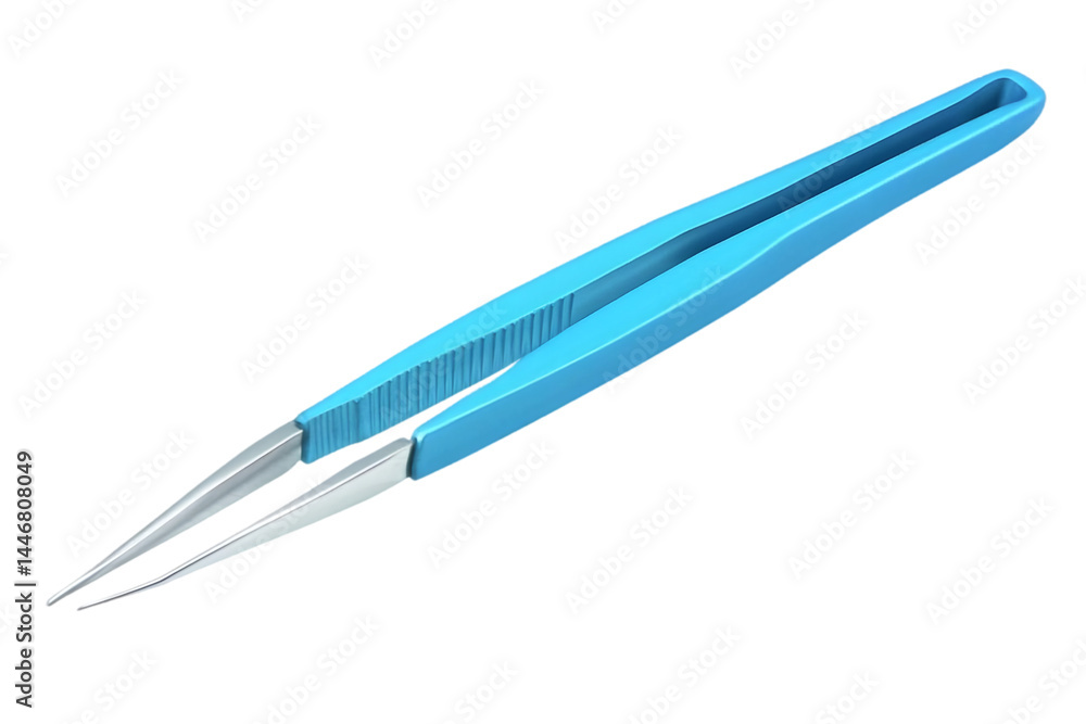 Blue Precision Tweezers Isolated Photo Blue Precision Tweezers Isolated Photo