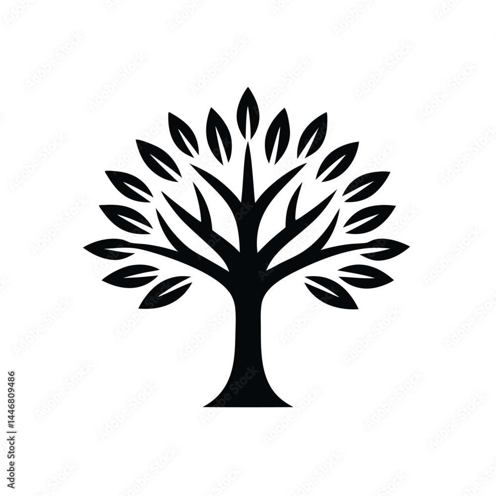 Minimalistic-logo-tree. Minimalistic-logo-tree.