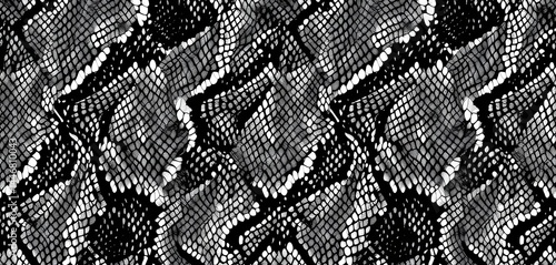 Vector black snake skin seamless pattern Abstract animal print ideal for crafts, prints & web, seamless, nature