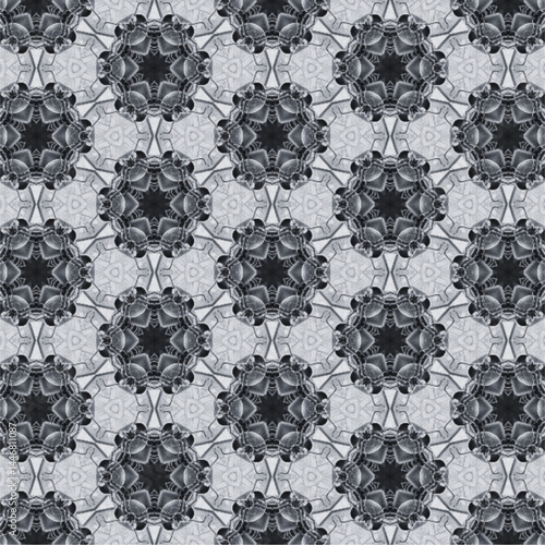 Circle-Floral Diagonal Grid Modern Geometric Pattern | Vector2025-056dvm	
