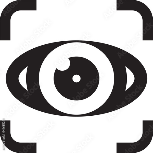 eye scanner technology vector icon illustration