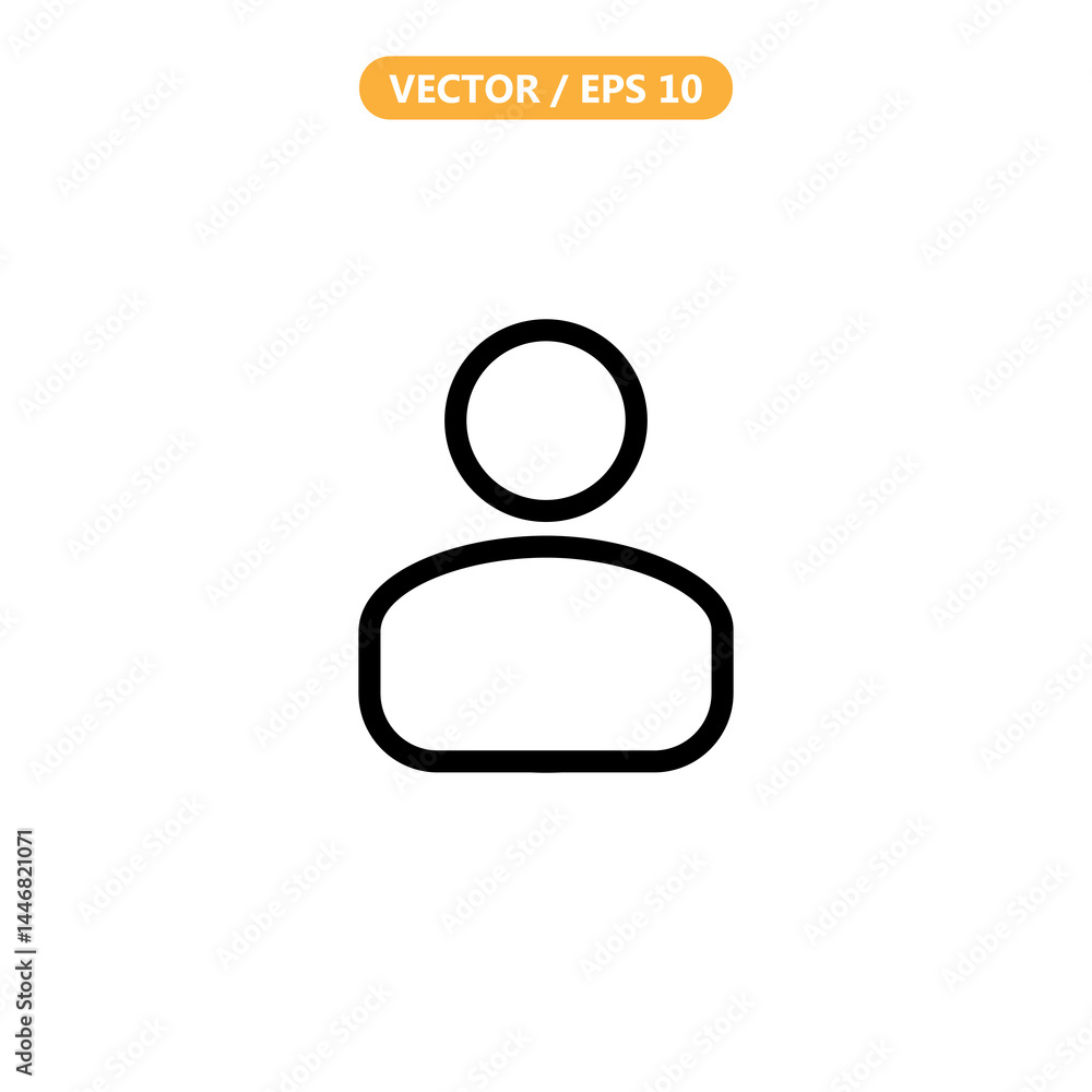 User Icon With Regular Style, Vector Illustration User Icon With Regular Style, Vector Illustration
