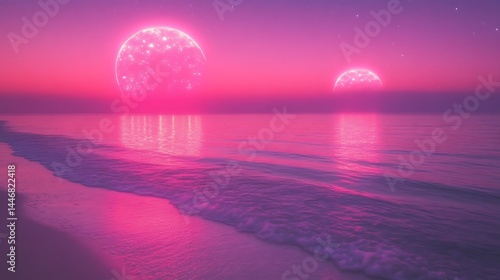 Pink Planets Beach Sunrise