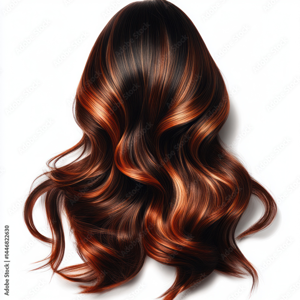 red hair isolated on white red hair isolated on white