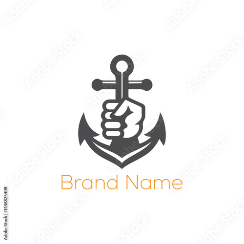 Anchor vector illustration is a nautical design symbol and business logo concept