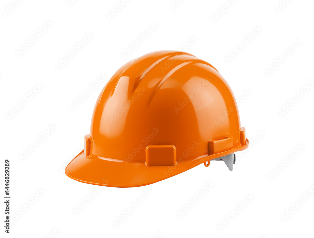 Orange hard hat on transparent background Orange hard hat on transparent background