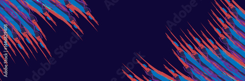 neon background brush game blue pink purple banner abstract paint stain vintage modern car wrap sticker, vector.