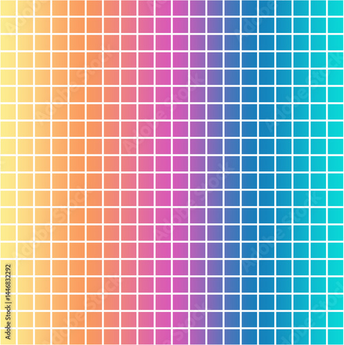 Vibrant Gradient Squares Forming a Multicolored Abstract Background