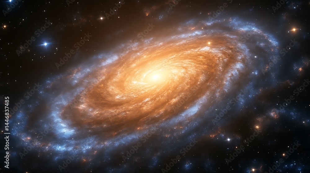 Obraz premium Spiral Galaxy in Deep Space